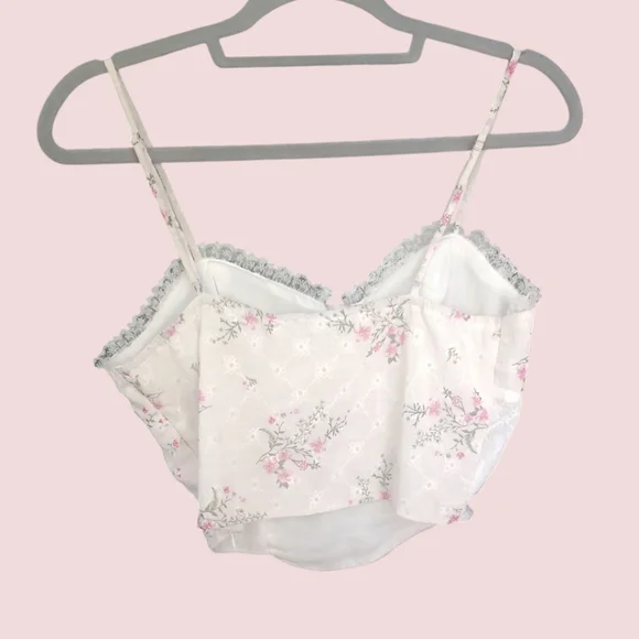 Nordstrom All in Favor Floral Bustier Cami in Ivory Pink Floral M - Picture 5 of 7